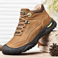 Man Casual Boots Winter Black Genuine Leather Comfy Men's Shoes Fashion Luxury Brand Men Boots New Design Outdoor Hiking Boots