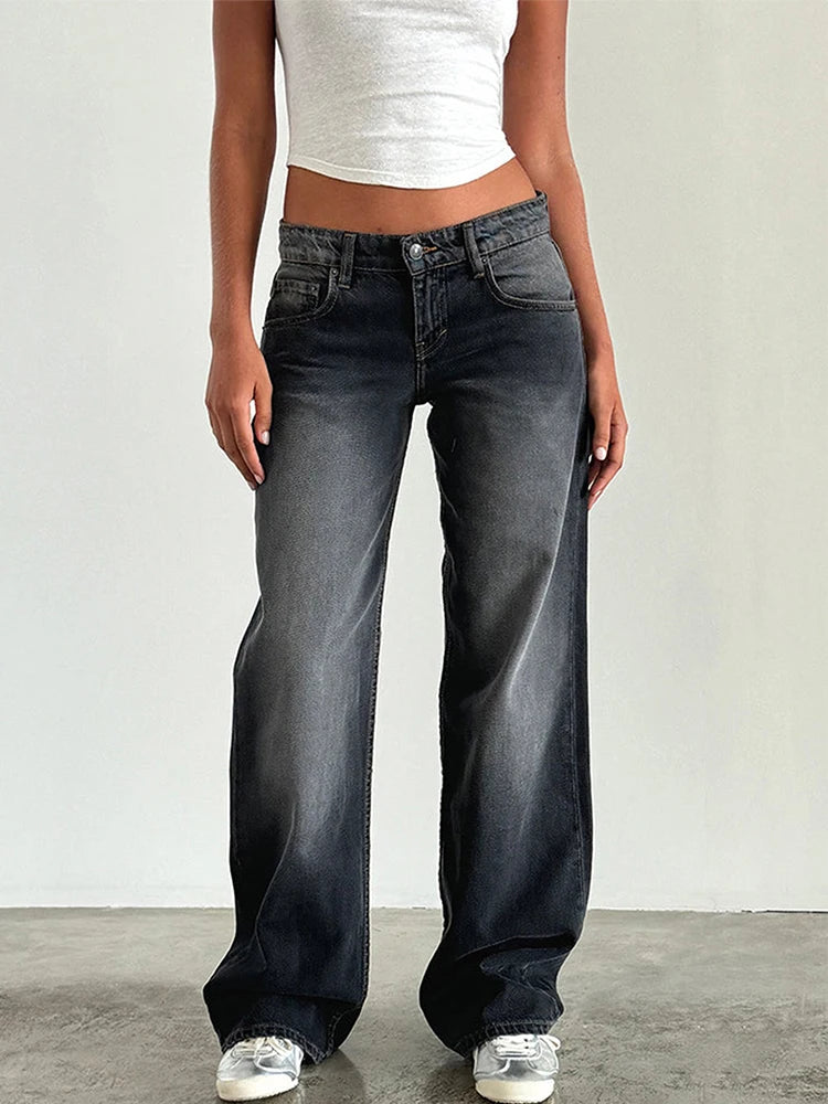 2024 New Y2K High Waist Baggy Jeans For Women Fashion Loose Denim Wide Leg Pants Casual Female Clothing XS-XL Drop Shipping