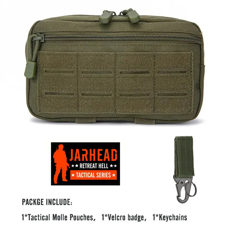 Tactical 1000D Laser Cut Molle Pouche Compact Water-Resistant Utility Admin Bag for Backpack Vest Duty Belt Hunting Accessory
